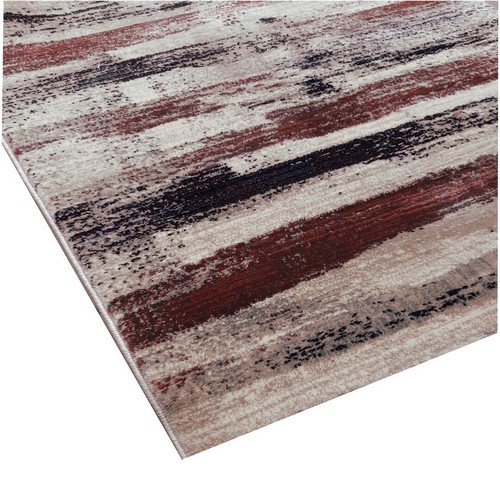 Boston Hallway Runner 80cm Wide Polypropylene Hall Runner Carpet Red Beige - Picture 2 of 4