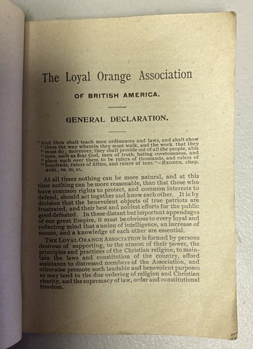 Verfassung und Gesetze der Loyal Orange Association of British America 1904 - Bild 3 von 4