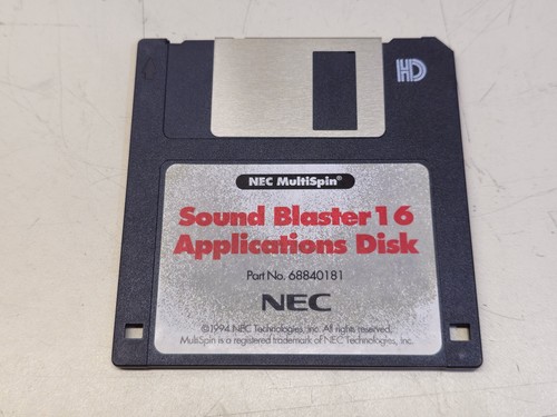 NEC MultiSpin Sound Blaster 16 MS-DOS Drivers Disks Set TESTED - Picture 4 of 7