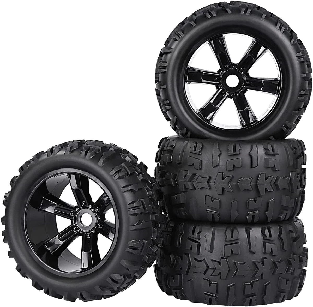 17Mm Hex Wheels and Tires RC Truck Tire and Rims W Foam Inserts for 1 8 Kraton 1