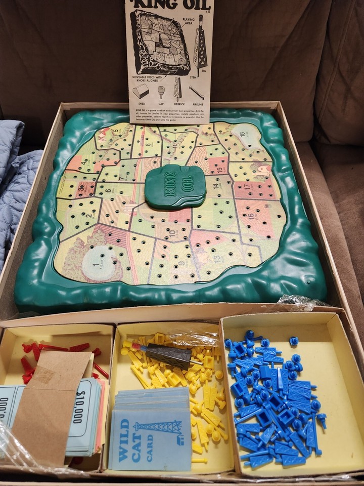1974 Milton Bradley MB King Oil Board Game Complete eBay