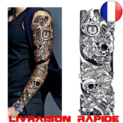 Temporary Tattoo Sleeves Arm Full Waterproof Cool Mens Ladies Transferable Ebay