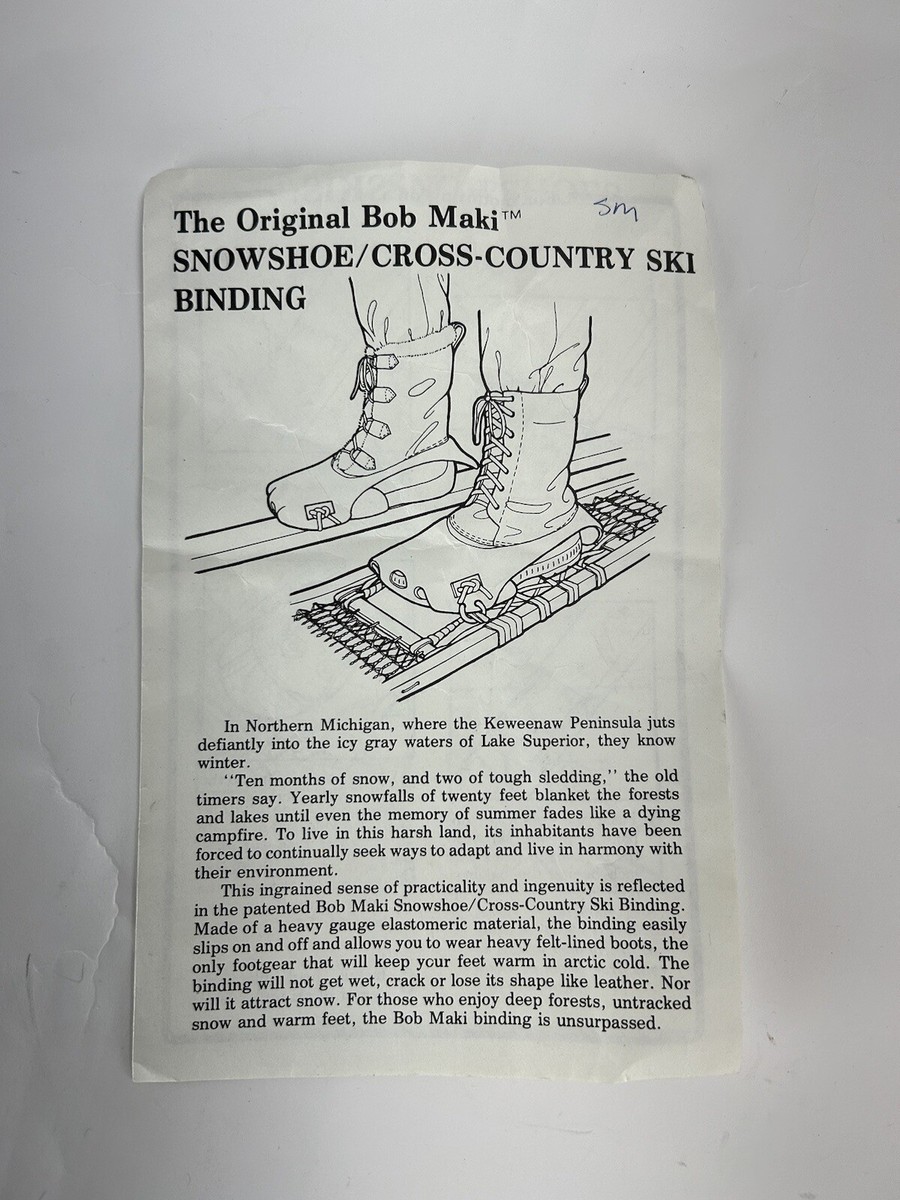 Vintage Bob Maki Snowshoe Cross Country Ski Bindings | eBay