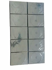 10 Pk Maxtek 7mm Slim Black Single CD/DVD Case W/ Clear Wrap Around For Inserts