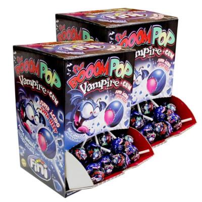 Fini Booom Pop Vampire plus Gum Lollies 100 stk. - super sauer (2er Pack)