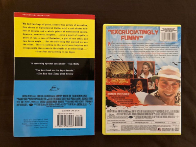 FEAR AND LOATHING IN LAS VEGAS HUNTER THOMPSON LOT OF 2 1998 MOVIE