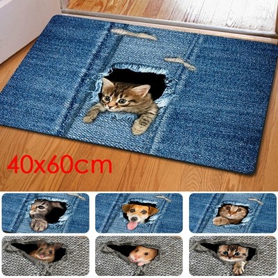 Perfect Choice for Home Deco Floor Mat Animal Cat Printed Bathroom Kitchen Carpet Doormat Room Anti-Slip Rug Rugs for Home Deco