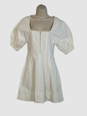 $180 Proenza Schouler Women's White Cotton Linen Mini Dress Size 0 | eBay