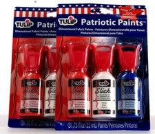 2 Packs Tulip Red White & Blue Patriotic Pain...