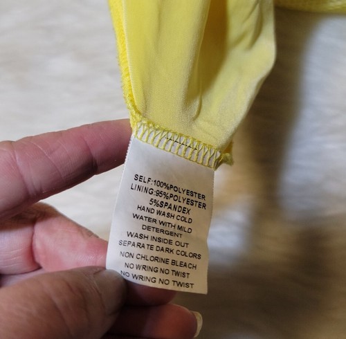 Hannah Banana Yellow Net Style Full skirt lined Fun Girls Skirt Size 6 - Picture 6 of 7