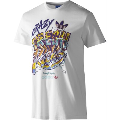 90's adidas tシャツ Adidas Originals “Crazy 90's” Graphic T-Shirt White Men's