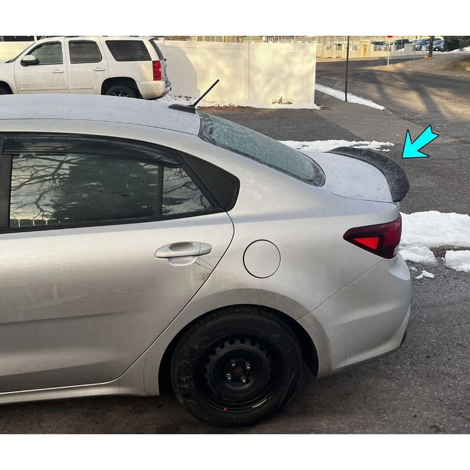 Alerón trasero de maletero tipo pico de pato para Kia Rio YB 2017~2020 sedán Foto 4 de 4