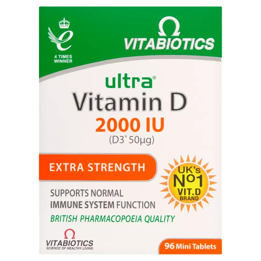 Vitamin D3 2000IU Tablets 96 Count Adult Immune Bone Health Supplement - Image 12