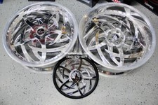 New 24 Lexani Forged Razor Staggered Polished Billet Wheels Set 4 5x4.75