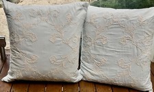 VERY RARE PAIR OF RALPH LAUREN EMBROIDERED THROW PILLOWS