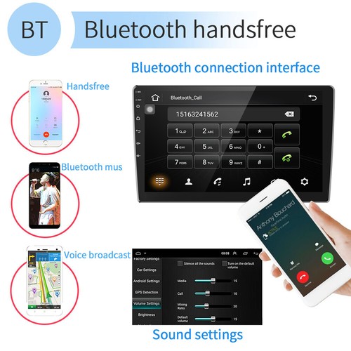 10.1 Inch Car Stereo Radio Android 13 BT GPS Wifi 2 Din Touch Screen Mirror link - 第 10/21 張圖片