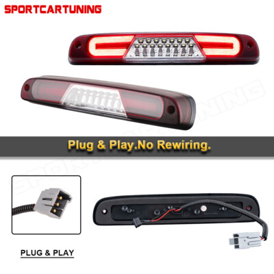 LED Third 3rd Brake Light Clear For 99-16 Ford F250 F350 Super Duty Cargo Pickup
