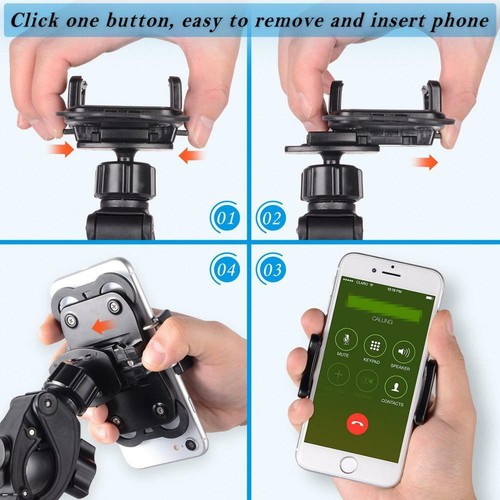 Genieforce® Stabil Fahrrad, Motorrad Handy Smartphone & GoPro Halterung GFH01 🛡 - Picture 5 of 8