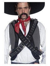 Echt Western Leder Bandolier Kugel Gürtel, B