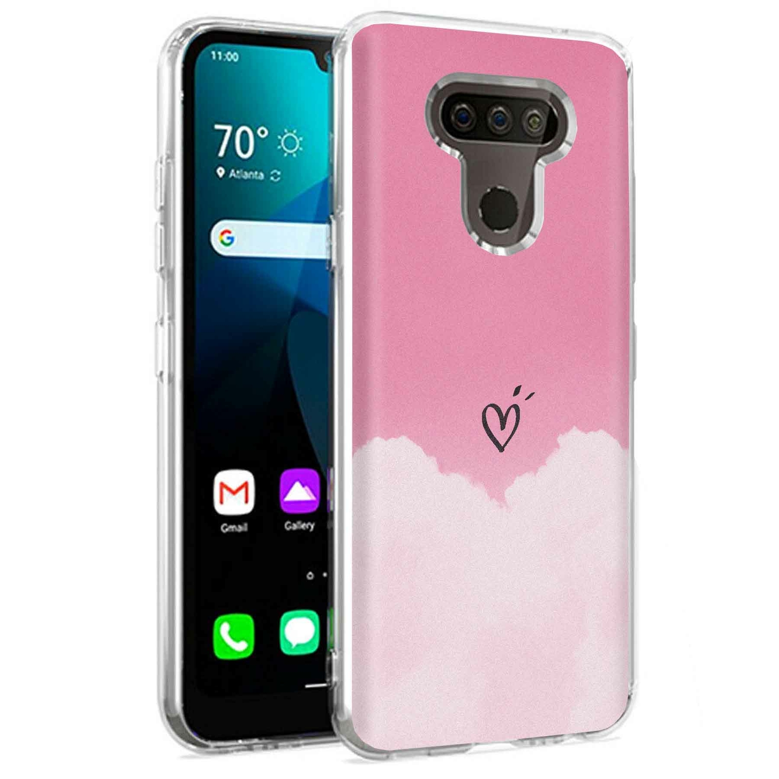 Phone Case for LG Harmony 4,Xpression Plus 3,K40S, heart Print
