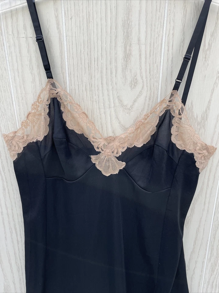 Vestido sin Mangas Vintage Emilio Pucci Negro Tostado Encaje Precioso Detalle 36 Corto Talla Med Foto 3 de 4