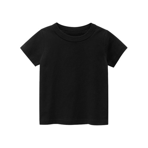 Toddler Kids Girls Boys Short Sleeve Basic T Shirt Solid Casual Summer Tee Shirt - Picture 9 of 35