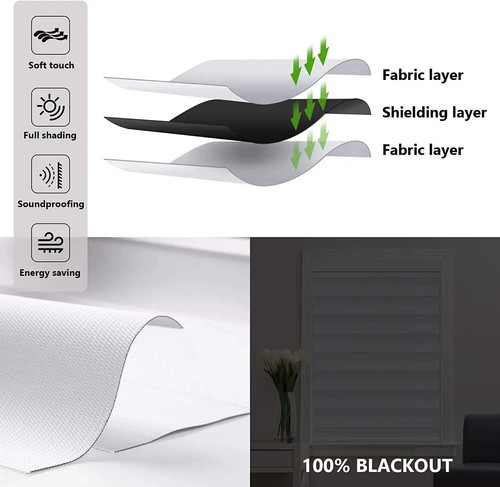 Double Layer Day and Night Shade Window Manual Zebra Blinds Shade Roller Blinds - Picture 5 of 29