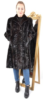 A4246 NERZMANTEL NERZ MANTEL ECHT PELZ PELZMANTEL Gr.42 SECTION MINK FUR COAT