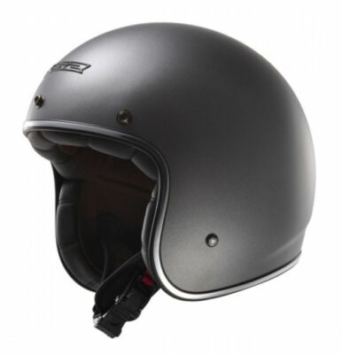 LS2 OF583 BOBBER MATTE TITANIUM OPEN FACE HELMET MOTORCYCLE SCOOTER FIBERGLASS