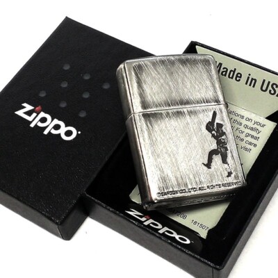 Zippo Resident Evil Biohazard RE:4 Chainsaw Man Silver Oil Lighter