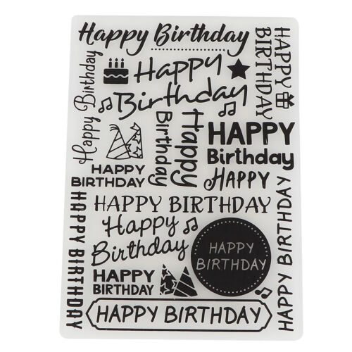 Happy Birthday Embossing Folder DIY Handcraft Scrapbooking Stamp Photo Album - Picture 2 of 11