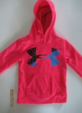 Girl's hooded sweatshirt by Under Armour Pink Size 6