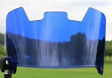 CLEAR BLUE Full Size Football Helmet Visor, Eye Shield With Quick Clips