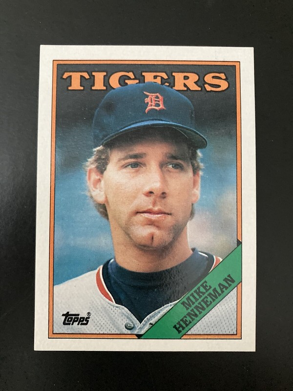 1988 TOPPS  #582 MIKE HENNEMAN ROOKIE RC DETROIT TIGERS