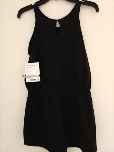 Athleta Girl All In Romper Black Active Shorts Jumpsuit Romper Girls XL 14 NEW - Picture 4 of 13
