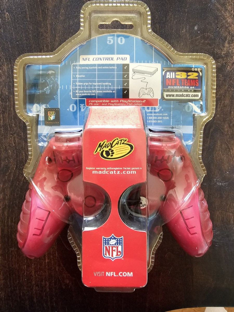 PS2牙狼 MadCatz NFL - Wired PS2 Controller Cardinals - Brand New