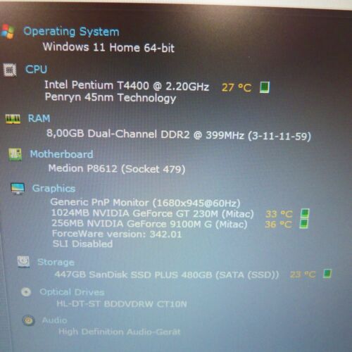 Medion P8612 XXL Kino 18 Zoll l 480GB SSD I Windows 11 l 2x GeForce DVDRW HDMI - Bild 11 von 11