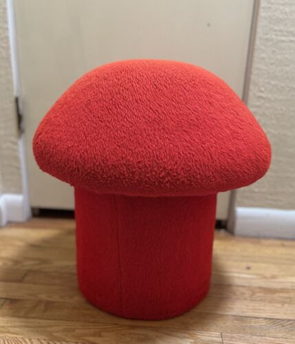 Hassocks Mushroom Foot Stool Chair Red Mid Century Vintage Spotted Mcm Hassock - Foto 1 di 9