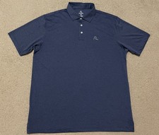 Rhoback Polo Shirt Men's XL Navy Blue Performance Stretch Short Sleeve Golf EUC