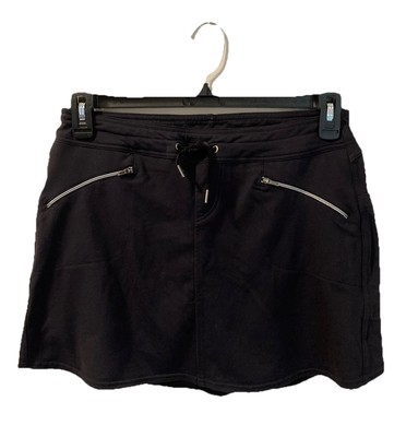 Kuhl Skort Mova Mini Pull On Stretch Knit Black Sz S Drawstring Outdoor Comfort