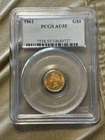 1861 PCGS AU55 Gold Dollar $1 Indian Princess Head US Mint Coin