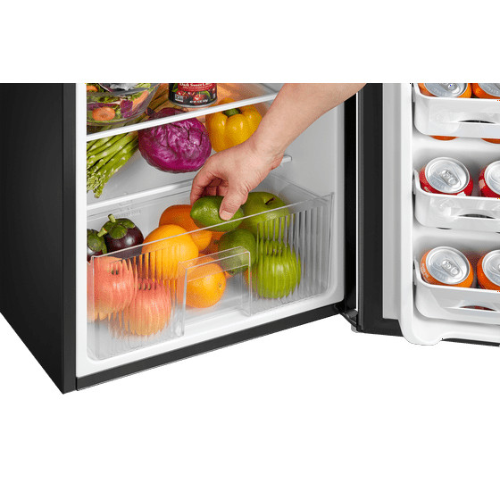 Arctic King 3.2 Cu ft Two Door Mini Fridge with Freezer, Stainless Steel, E-Star