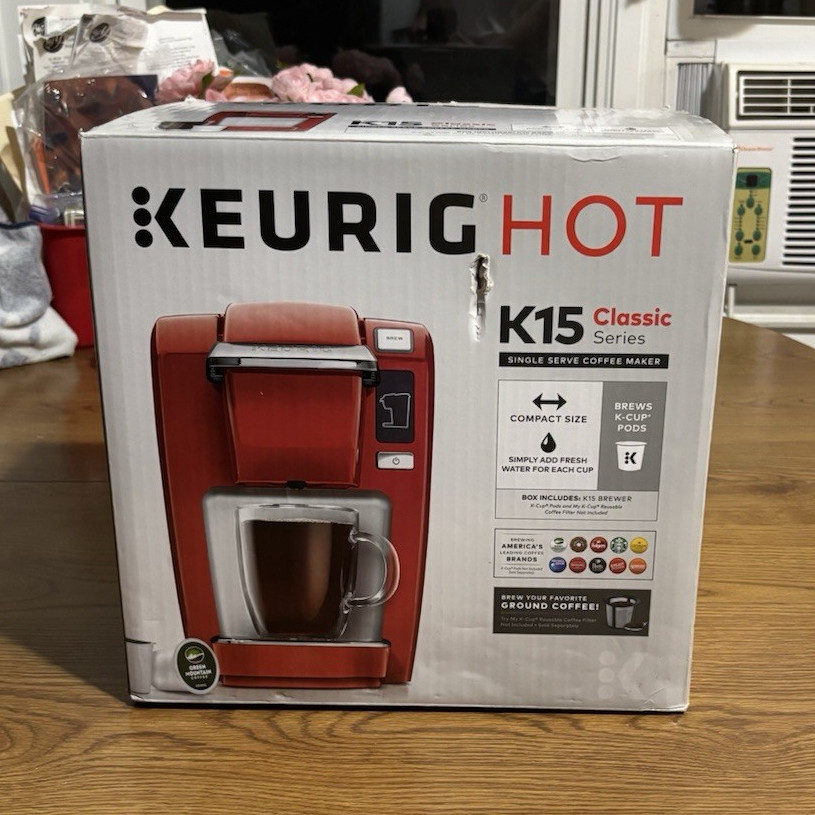 Keurig K15 Classic Series Single Serve K-Cup Pod Coffee Make