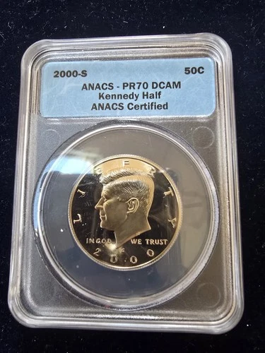 2000 S Kennedy Half Dollar Proof ANACS PR70