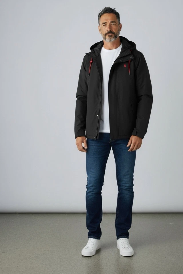 Мужская/черная водонепроницаемая куртка с капюшоном Polo Ralph Lauren размер L - Изображение 2 из 4