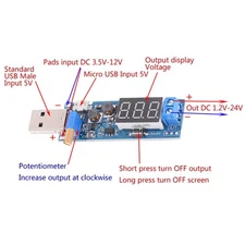 DC-DC USB step up/down power supply module boost converter 5V to 3.3V/12V  Jf