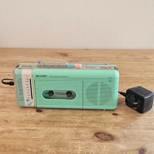 Sharp QT-5(GR) AM/FM Radio Cassette Recorder 1986 Stranger Things (Tape Bad)