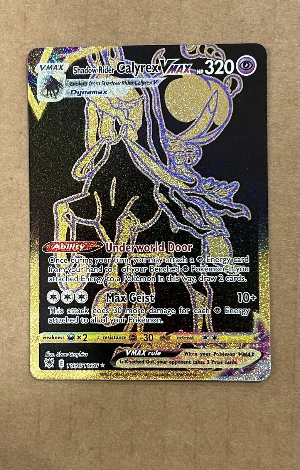 Shadow Rider Calyrex VMAX Pokemon Astral Radiance TG30/TG30 Secret Rare NM