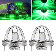 2Pcs Glass Watermelon Lights LED Side Marker Turn Signal Lights with Green