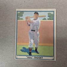 1941 PLAYBALL BASEBALL #16 HAROLD ARTHUR TROSKY CLEVELAND INDIANS MLB